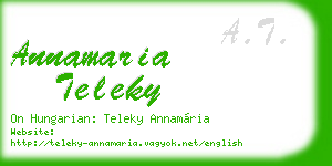 annamaria teleky business card