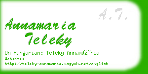 annamaria teleky business card